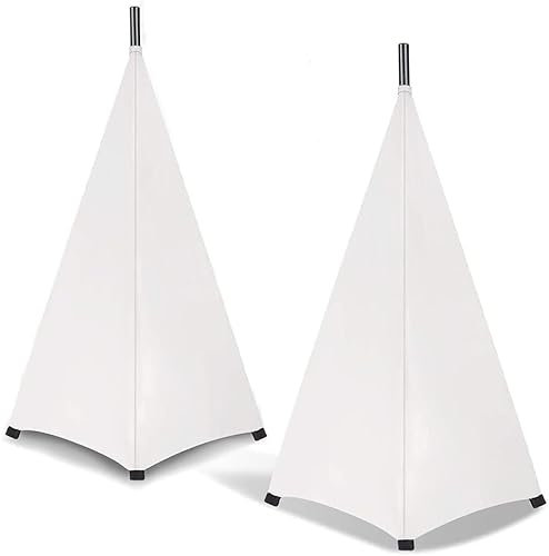 Gokelomg Universal DJ Luz Altavoz Trípode Cubierta Doble Lateral Trípode Scrim Cubierta Material Elástico, 2 Unidades