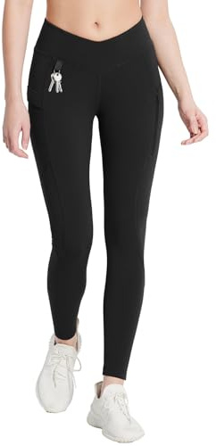 baleaf Mujer Leggings térmicos con Bolsillos Jeggings Pantalones de Senderismo Pantalones térmicos Invierno Senderismo Leggings Cintura Alta Repelente al Agua Leggings Negro M