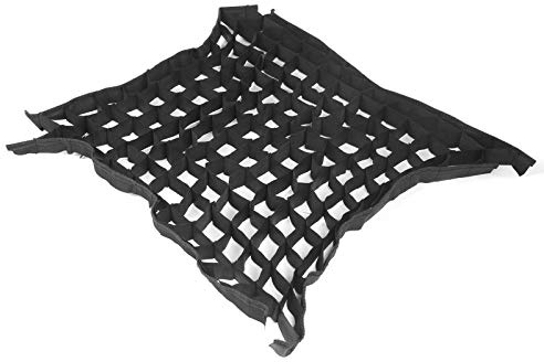 Grille Nid d'abeille pour Softbox, 60 x 60 cm, Nylon Noir, Diffuseur Cellulaire avec Bandes de Montage pour Flash Studio Photo