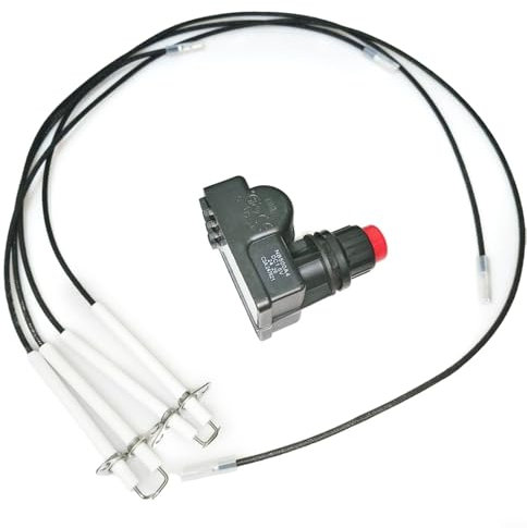 HOHOVYVY Piezo - Encendedor eléctrico para barbacoa con 4 salidas para barbacoa de 36 pulgadas, encendedor de repuesto (negro)