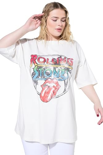Studio Untold Damen große Größen Übergrößen Plus Size T-Shirt Rolling Stones, Oversized, Fanshirt Offwhite 50+ 841183200-50+