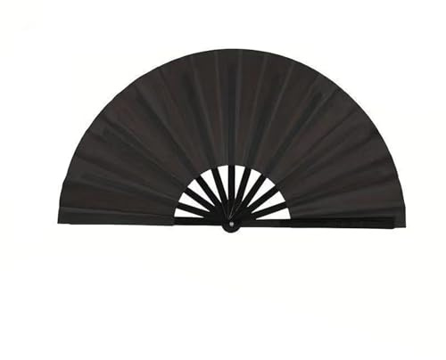 Aunaeyw Éventails à clap pour danse en ligne - Éventail pliable à main sur le sol pour homme et femme (noir, taille unique)