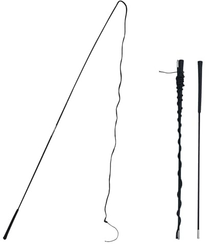 Lontcs Horse Lunge Whip for Training,5.9 Feet Long Stick with 6.3 Feet Drop, Detachable in 2 Sections – Equestrian Riding & Lunging Tool,Dressage Whips for Horses or Pig Accessories