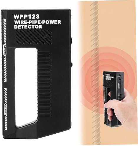 Detector de metales portátil, detector de metales pequeño ajustable de alta sensibilidad con alertas sonoras/visuales, escáner de pared para colgar de forma segura soportes de TV, estantes escáner de