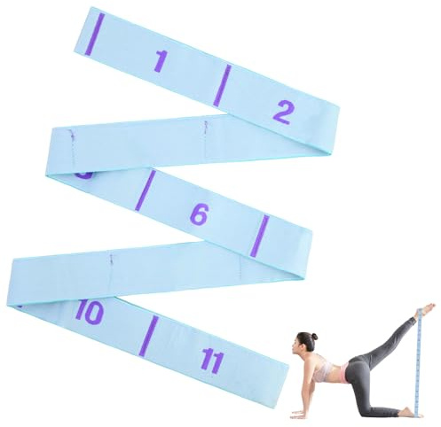 Elastico Fasce di Resistenza,Yoga Stretching Band, Fitness Elastici e bande Yoga per Pilates, Fitness, Stretching, Allenamento, Danza (Blu viola)
