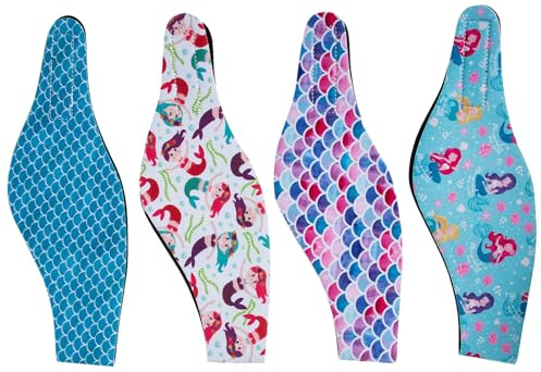 CHILDWEET Fascia da Nuoto in Neoprene Copri Orecchie Adesivi 4 Pezzi per Kayak e Bagno a Casa Design Stampato Carino per Uomo e Donna Stili multipli