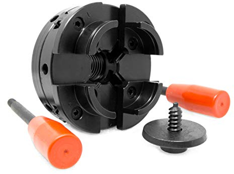 WEN LA4444 4-Inch 4-Jaw Self-Centering Chuck Set with 1-Inch x 8TPI Thread