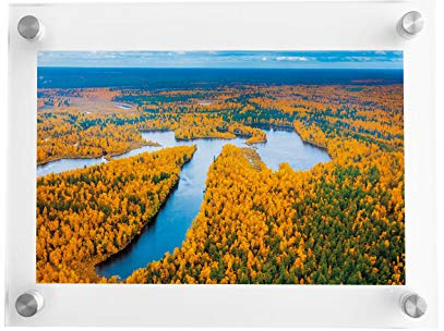 Missartist 21,6 x 27,9 cm Wandhalterung, Acryl-Bilderrahmen, Doppel-Panel, schwebend, rahmenlos, Acryl, Fotorahmen, Zertifikat, Dokumentenrahmen, Display (21,6 x 28,9 cm)