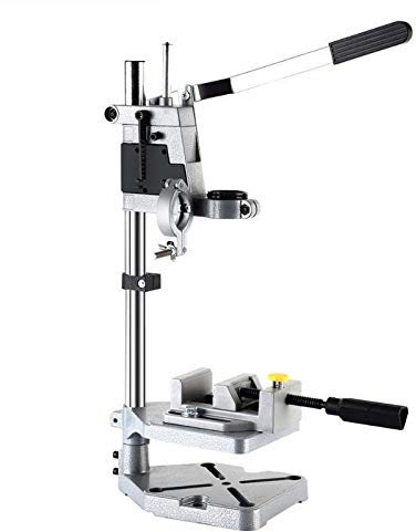 SUPPORTO VERTICALE A COLONNA PER TRAPANO CON MORSA e DOPPIO PIANO