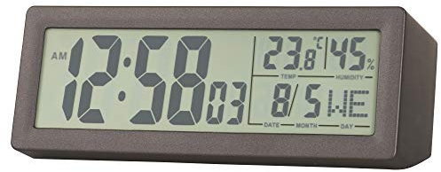 Acctim Karminski Digital Alarm Clock Crescendo Alarm Date & Temperature Display Reduced Glare LCD Display Grey