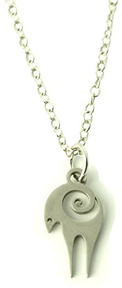 Kette Steinbock Widder Sternzeichen Edelstahl Anhänger silbern Juvelato