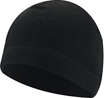 CJGHJNFF Soft Polar Fleece Beanie Cap Windproof Skull Cap Skiing Outdoor Cap Sport Running Cap Winter Warm for Men Women (Black)