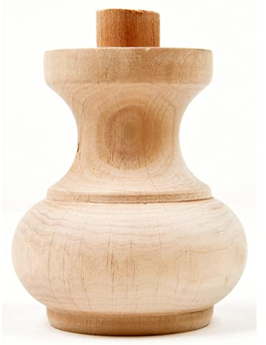 Holzando Holzfüße für Möbel aus Erle ø83 - naturbelassenes Holz - ideal für Restauration & Reparatur - Möbelfüße Holz in Verschiedene Größen & Materialien erhältlich