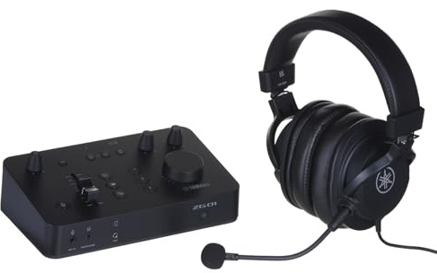 Yamaha ZG01 All-in-One-Paket – Mit dem ZG01 Game Streaming Audiomixer und dem YH-G01 Studio Quality Headset – Für Windows, Mac, iOS und Android