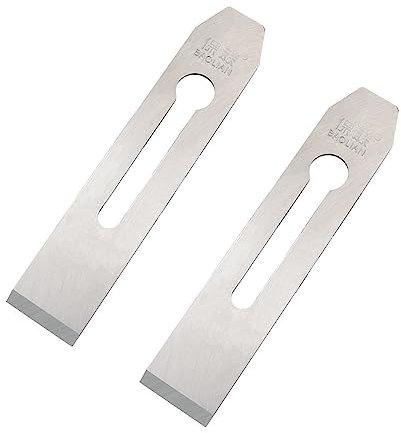 TorSor Paquete de 2 cuchillas de repuesto de 38 mm de ancho, cuchillo de placa de hierro para carpintería, cepilladora de mano, sierra de corte de bordes de carpintería, juego de herramientas de