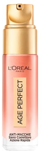 L'Oréal Paris Anti-Flecken-Fluid für reife Haut, strahlender Effekt, angereichert mit nativen Zellenextrakten aus Pfingstrose und Niacinamid, Age Perfect Golden Age, 30 ml