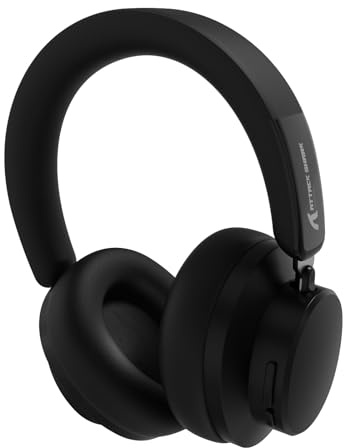 Hoopond x ATTACKSHARK G500 Bluetooth Active Noise Cancelling Over-ear Headsets, Bluetooth 5.3/3.5mm Stereo Wired Lightweight Headsets, Built-in Microphone for Office/Gaming-Black