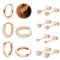 LOLIAS 7 Pairs Rose Gold Earrings for Women Hypoallergenic Rose Gold Hoop Earrings and Studs Earrings Cartilage Sleeper Earring for Women Girls