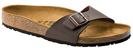 BIRKENSTOCK Damen Pantolette Madrid Birko-Flor normal,dunkel braun, Gr.37