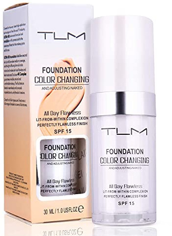 KOSIMI 30ml TLM Color Changing Foundation Liquid Base Makeup Change To Your Skin Tone By Just Blending, white