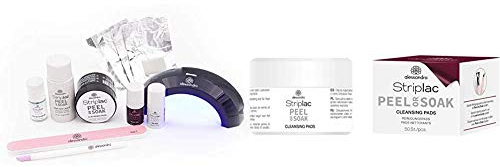 alessandro Striplac Peel or Soak Starter Kit – Perfekte Nägel in 15 Minuten & Striplac Peel or Soak Cleansing Pads – Reinigungspads zur Anwendung auf dem Naturnagel – 50 Stück