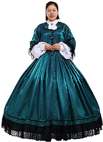 COSDREAMER Abito da donna in stile vittoriano edoardiano, stile gotico (Allegro, XL)