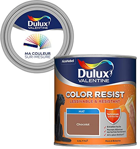 Ma Couleur Sur-Mesure par Dulux Valentine – Peinture Intérieure Murs, Plafonds, Boiseries - Palette Intemporelle, Pièce à Vivre Mat, Chocolat, 0,5 L