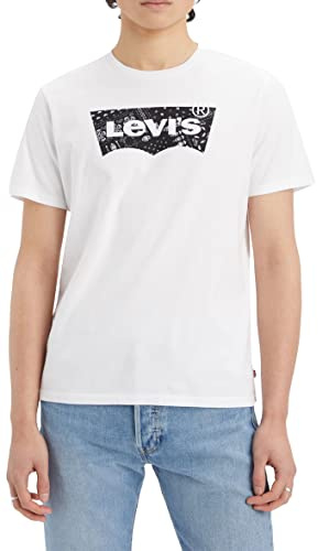 Levi's Graphic Crewneck Tee T-shirt, Filled Bw White+, XS Uomo