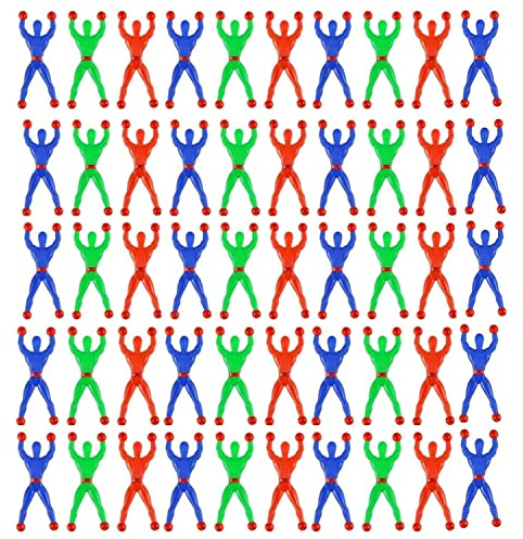 JZK 50 x Colorido pegajoso ventana rastreador hombres juguetes elásticos juguetes de escalada para niños suministros de fiesta niños fiesta de cumpleaños bolsa rellenos regalo de cumpleaños