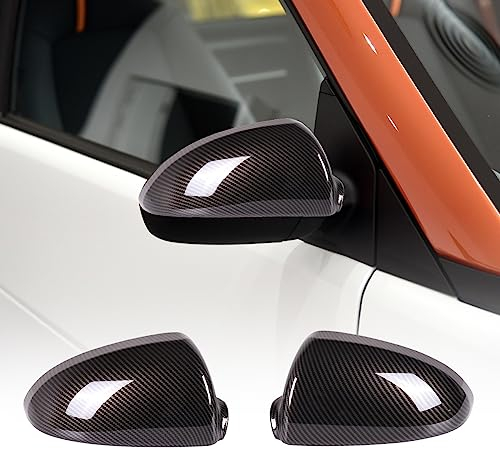 Karbonfaser-Spiegelkappen, passend für Benz Smart 451 2009–2015, Auto Außentür Seite Rückansicht Spiegel Schutzabdeckung Seitenspiegel-Abdeckung, Zubehör (Kohlefaser)