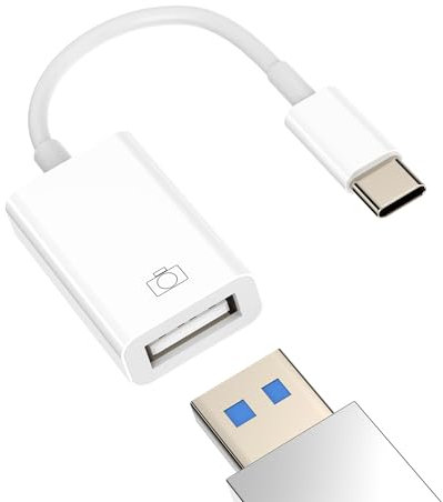 USB-C to USB A Dongle Type C OTG 3.0 Cable Adapter Thunderbolt Port Converter Compatible for Samsung for Apple iPhone15 Pro Max Plus for iPad10、Air4/5、Mini6、12.9 Macbook Camera memory Mouse CD