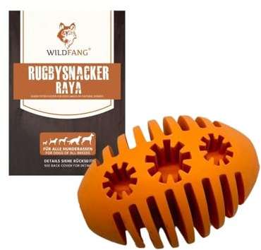 Wildfang® Juguete para Perros para Mordedores Fuertes, Raya – Juguete Snack de Goma Natural, Cuidado Dental, Interior y Exterior