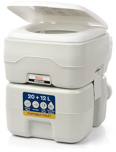 meteor WC Portatile - Toilette Pieghevole 10 o 20 L - Toilet Campeggio Travel Camper Barca Auto Viaggio