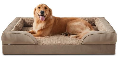 INVENHO Orthopedic Dog Beds Large Sized, XL Washable Dog Sofa with Egg-Crate Foam, Waterproof Lining and Non-Skid Bottom