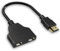 ZUOQIANG Splitter HDMI 1 in 2 Out, 1080P HDMI Splitter, 4K 3D HD Sdoppiatore 1 Ingresso 2 Uscite, Doppia Presa, Duplicatore per Lettore Blu-Ray DVD HDTV HD Monitor e Proiettori
