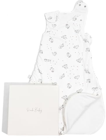Ouch Baby Sleep Sack for Newborn (1.5 TOG, 0-6 Months) | 100% Knitted Cotton Wearable Blanket (Baby Sleeping Bag) | Prevents Overheating, No Sliding, Easy Diaper Changes, Better Sleep (Cute Cat)