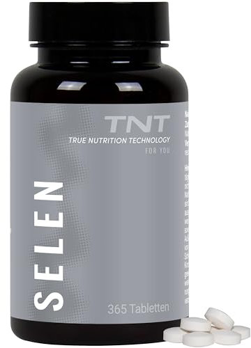 TNT Selen (365 Tabletten Jahresvorrat) • Hochdosiert mit 200µg Selen pro Tagesdosis • Komplex mit Natriumselenit & Selenmethionin • Für Schilddrüse & Immunsystem • Vegan & laborgeprüft