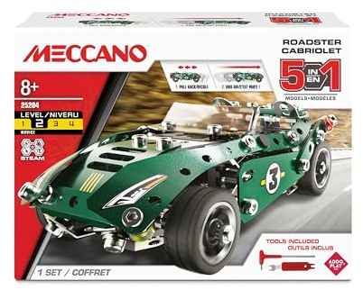 MECCANO 5-in-1 Roadster Construction Set For Children From 8 Years And Over Construction Toy STEM Kit For Kids Building Set Gift Boys Girl Build Your Own Car Toy