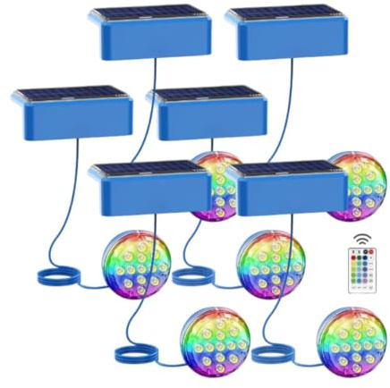 LED ATOMANT 6x Luci LED Solari Piscina 2,6W RGB IP68 Senza installazione