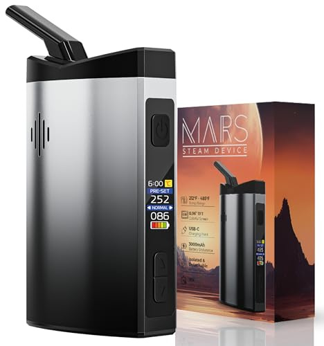 Dry Herb Vaporizer IOUQ Fast Heat/Precise Control/USB-C Charging/OLED Display/Easy to Use&Nicotine-Free (Light Grey)