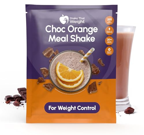 Shake That Weight 10x Diet Shakes - Chocolate Orange Meal Replacement Plan for Weight Loss - 20g Protein - Very Low-Calorie Diet - VLCD - High Protein, Vegetarian - New Improved Recipe