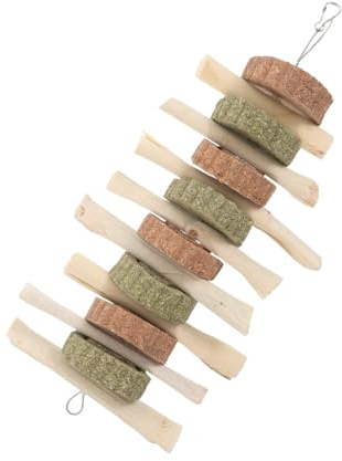 GALPADA Sweet Bamboo Bites Skewers Natural Snacks Chew Toys for Hamsters Chinchillas Guinea Pigs Rabbits Bunny Enrichment Treats
