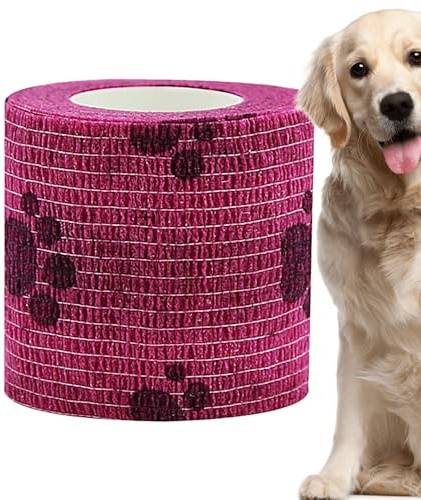 Enveloppement de bandage auto-adhésif | Enveloppement élastique léger pour animaux de compagnie pour pattes de chien - Bandage cohésif multifonctionnel pour chien, imperméable, soins des plaies pour a
