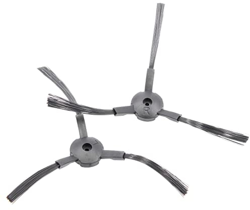 vhbw 2X Cepillo Lateral Compatible con iLife A4s, V3s, A4, A6s, V5, V5s Pro, V5s, A6, V3 Robot Aspirador - Set cepillos, Izquierda/Derecha, Negro