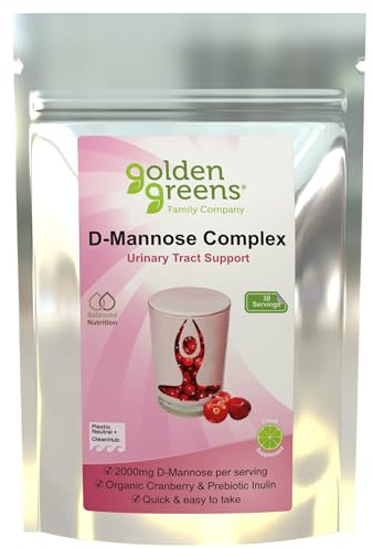 Golden Greens D-Mannose Complex with Organic Cranberry 30 Servings, 1 Count