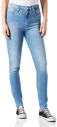 Calvin Klein Jeans High Rise Skinny Pantalones, Denim Medium, 24W / 32L para Mujer