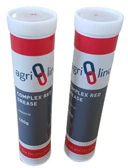 Agri-Linc Complex Red Grease Cartridges - High Temperature and Pressure EP2 Lithium in 400g/14oz for Grease Gun, Box of 2
