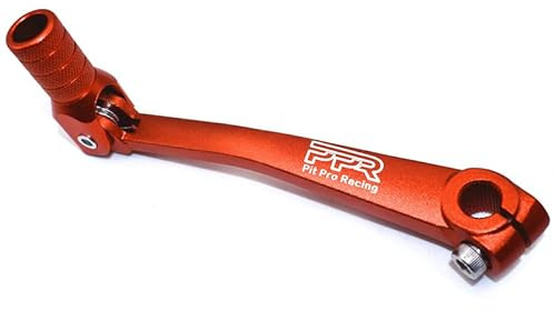 CNC Aluminum Motorcycle Gear Shifter Lever, Foldable Pedal Shifter Fit for 50cc 110cc 250cc CRF50 XR50 XR CRF Dirt Pit Monkey Bike Motorcycle ATV Quad (Orange)