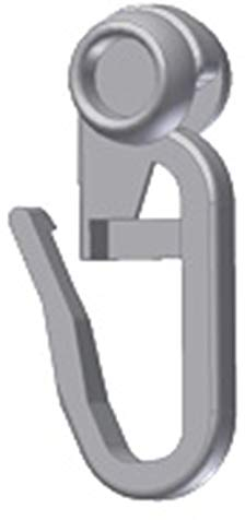 GARDINEUM - 2-läufige Gardinenschiene, Vorhangschiene aus Kunststoff, vorgebohrt, Komplettset mit Zubehör, bis 2 m erhältlich (100 Stück Gardinenröllchen,)