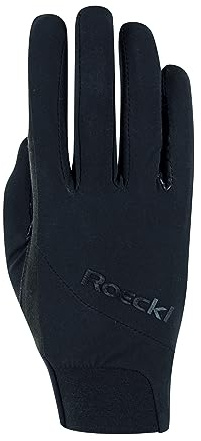 Roeckl Sports Maniva - Guante de equitación para Torneo de Verano, Color Negro 6.5